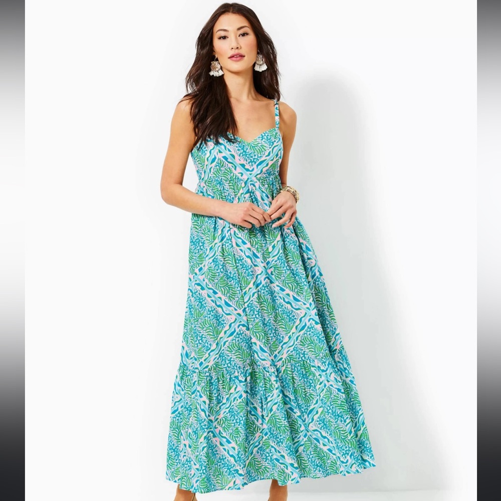 Lilly Pulitzer Heidi Cotton Maxi Dress Size 8 NWT New with Tags